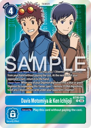 Davis Motomiya & Ken Ichijoji (BT16-085) [Beginning Observer] Foil - Deck Out Gaming