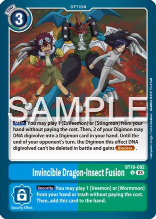 Invincible Dragon-Insect Fusion (BT16-092) [Beginning Observer] - Deck Out Gaming