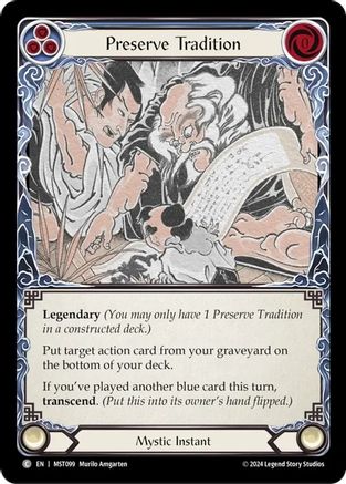Preserve Tradition // Inner Chi (MST099) [Part the Mistveil] - Deck Out Gaming