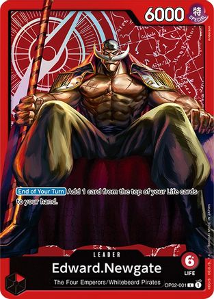 Edward.Newgate OP02-001 Leader — Former Four Emperors (promo sellada)