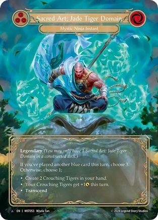 Sacred Art: Jade Tiger Domain (Marvel) (MST053) [Part the Mistveil] Cold Foil - Deck Out Gaming