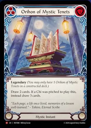 Orihon of Mystic Tenets (MST080) [Part the Mistveil] Rainbow Foil - Deck Out Gaming