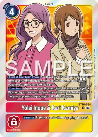 Yolei Inoue & Kari Kamiya (BT16-084) [Beginning Observer] Foil