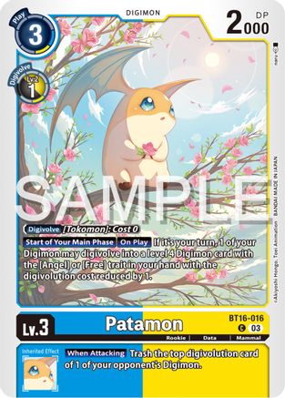 Patamon (BT16-016) [Beginning Observer] - Deck Out Gaming