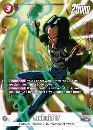 Android 17 (Alternate Art) (FB02-015) [Blazing Aura] Foil - Deck Out Gaming