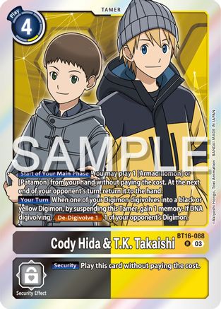 Cody Hida & T.K. Takaishi (BT16-088) [Beginning Observer] Foil