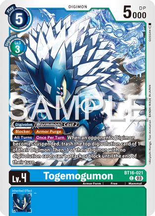 Togemogumon (BT16-021) [Beginning Observer] - Deck Out Gaming