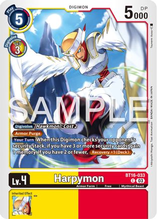 Harpymon (BT16-033) [Beginning Observer] - Deck Out Gaming