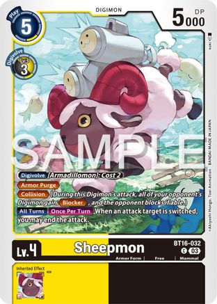 Sheepmon (BT16-032) [Beginning Observer] - Deck Out Gaming