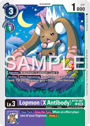 Lopmon (X Antibody) (BT16-067) [Beginning Observer] - Deck Out Gaming