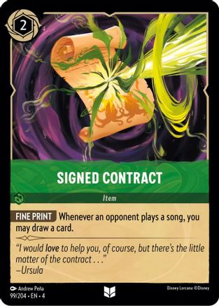 Signed Contract (99/204) [Ursulas Return] - Deck Out Gaming