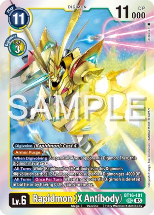 Rapidmon (X Antibody) (BT16-101) [Beginning Observer] Foil - Deck Out Gaming