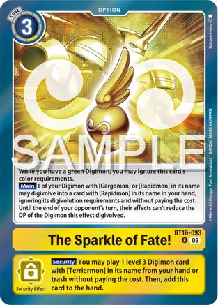 The Sparkle of Fate! (BT16-093) [Beginning Observer] Foil - Deck Out Gaming