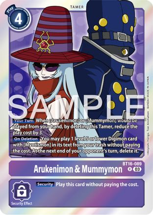 Arukenimon & Mummymon (BT16-089) [Beginning Observer] Foil - Deck Out Gaming