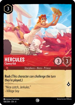 Hercules - Clumsy Kid (108/204) [Ursulas Return] - Deck Out Gaming