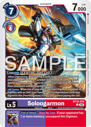 Soloogarmon (BT16-076) [Beginning Observer] - Deck Out Gaming