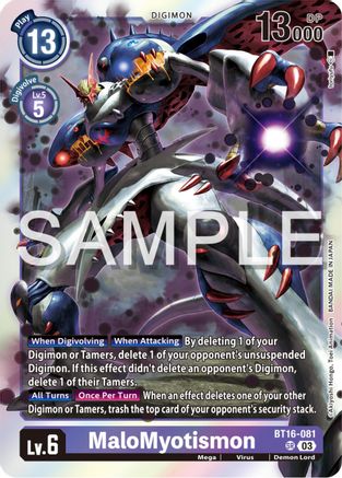 MaloMyotismon (BT16-081) [Beginning Observer] Foil - Deck Out Gaming