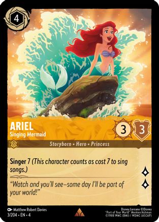 Ariel - Singing Mermaid (3/204) [Ursulas Return] - Deck Out Gaming