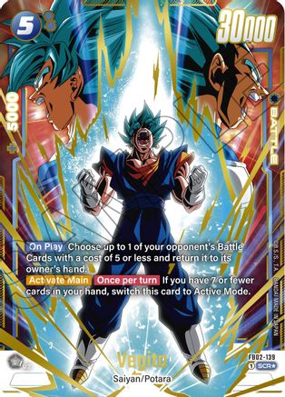 Vegito - FB02-139 (Alternate Art) (FB02-139) [Blazing Aura] Foil - Deck Out Gaming