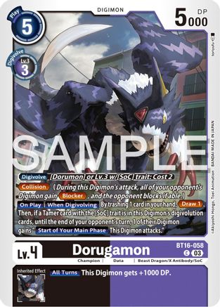 Dorugamon (BT16-058) [Beginning Observer] - Deck Out Gaming