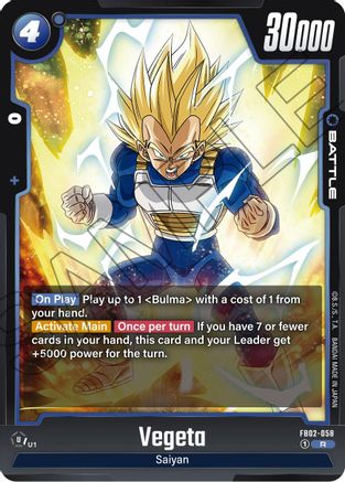 Vegeta - FB02-058 (FB02-058) [Blazing Aura] Foil - Deck Out Gaming