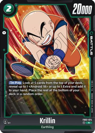 Krillin - FB02-074 (FB02-074) [Blazing Aura] Foil - Deck Out Gaming