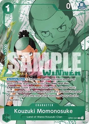 Kouzuki Momonosuke (Winner Pack Vol. 7) (OP01-041) [One Piece Promotion Cards] Foil - Deck Out Gaming