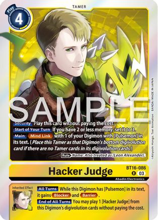 Hacker Judge (BT16-086) [Beginning Observer] Foil - Deck Out Gaming