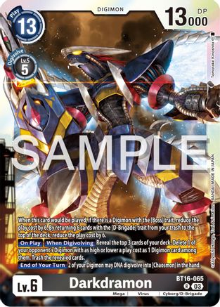 Darkdramon (BT16-065) [Beginning Observer] Foil - Deck Out Gaming