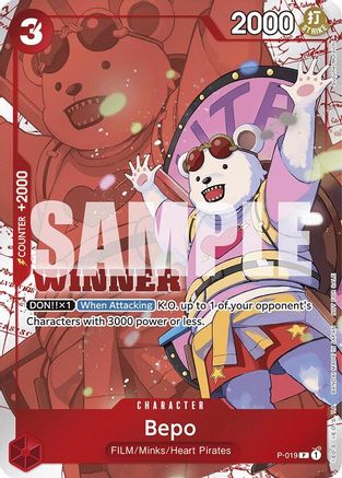 Bepo (Winner Pack Vol. 7) (P-019) [One Piece Promotion Cards] Foil - Deck Out Gaming