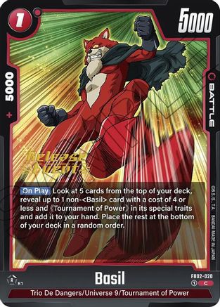 Basil (FB02-020) [Blazing Aura Release Event Cards] - Deck Out Gaming