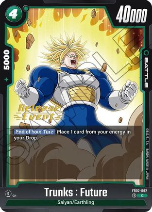 Trunks : Future - FB02-092 (FB02-092) [Blazing Aura Release Event Cards] - Deck Out Gaming