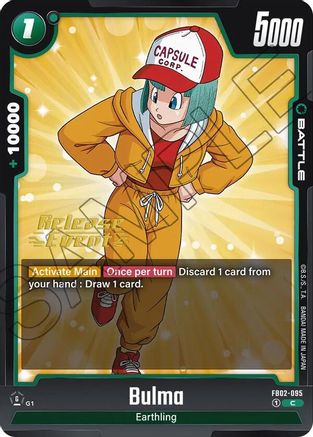 Bulma - FB02-095 (FB02-095) [Blazing Aura Release Event Cards] - Deck Out Gaming