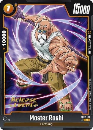 Master Roshi - FB02-108 (FB02-108) [Blazing Aura Release Event Cards] - Deck Out Gaming