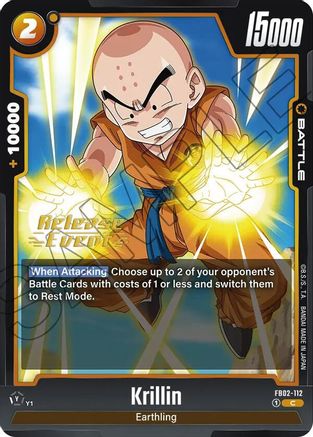 Krillin - FB02-112 (FB02-112) [Blazing Aura Release Event Cards] - Deck Out Gaming