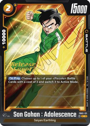 Son Gohan : Adolescence - FB02-121 (FB02-121) [Blazing Aura Release Event Cards] - Deck Out Gaming