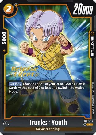 Trunks : Youth (FB02-124) [Blazing Aura Release Event Cards] - Deck Out Gaming