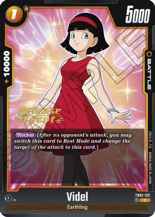 Videl - FB02-125 (FB02-125) [Blazing Aura Release Event Cards] - Deck Out Gaming