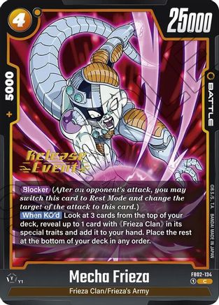 Mecha Frieza (FB02-134) [Blazing Aura Release Event Cards] - Deck Out Gaming