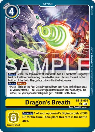 Dragon's Breath (BT16-094) [Beginning Observer] - Deck Out Gaming