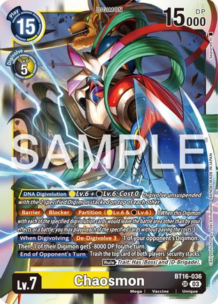 Chaosmon (BT16-036) [Beginning Observer] Foil - Deck Out Gaming