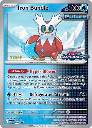 Iron Bundle - 058 (Prerelease) [Staff] (58) [SV: Scarlet & Violet Promo Cards] Holofoil - Deck Out Gaming