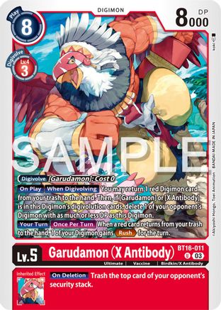 Garudamon (X Antibody) (BT16-011) [Beginning Observer] - Deck Out Gaming