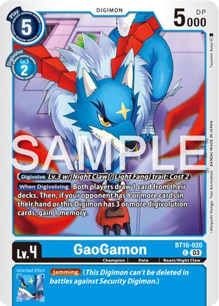 GaoGamon (BT16-020) [Beginning Observer] - Deck Out Gaming