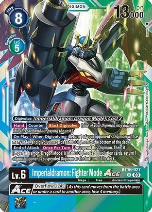 Imperialdramon: Fighter Mode ACE (BT16-027) [Beginning Observer] Foil - Deck Out Gaming