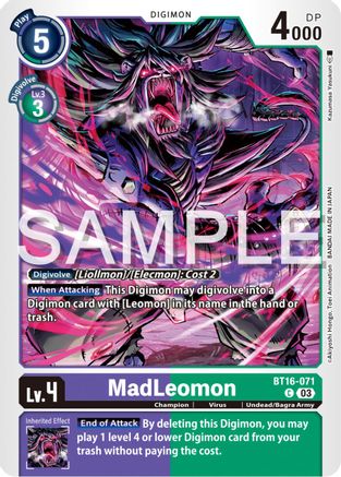 MadLeomon (BT16-071) [Beginning Observer] - Deck Out Gaming