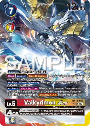 Valkyrimon ACE (Alternate Art) (BT16-013) [Beginning Observer] Foil - Deck Out Gaming