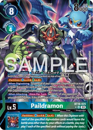 Paildramon (Alternate Art) (BT16-025) [Beginning Observer] Foil - Deck Out Gaming