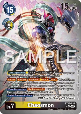 Chaosmon (Alternate Art) (BT16-036) [Beginning Observer] Foil - Deck Out Gaming