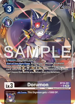 Dorumon (Alternate Art) (BT16-051) [Beginning Observer] Foil - Deck Out Gaming